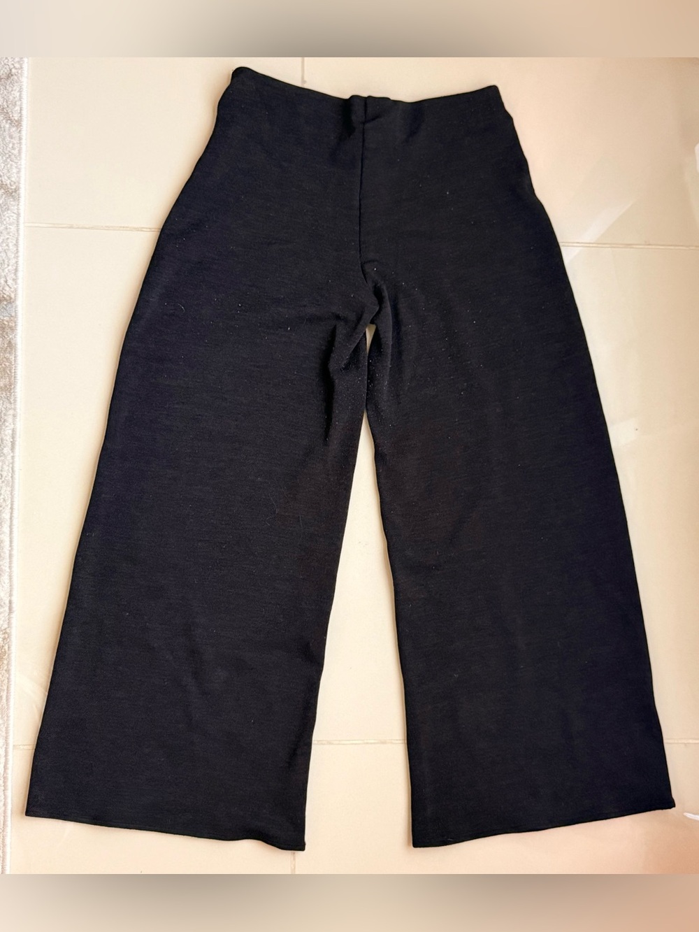 Zara Black Wide Leg Trousers - Size M
